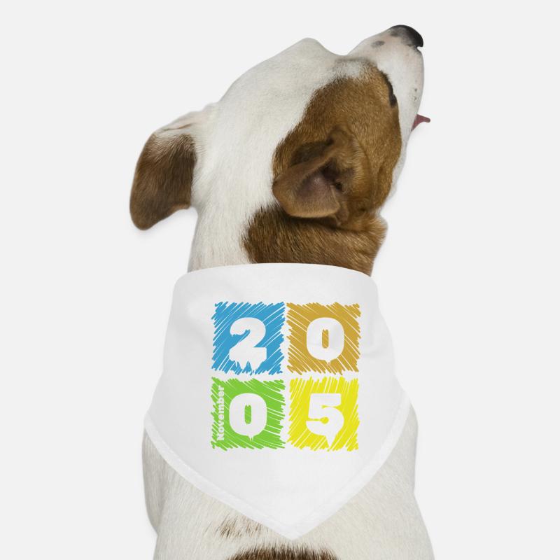 20. Geburtstag Farbige Patches since 11/2005 Dog Bandana