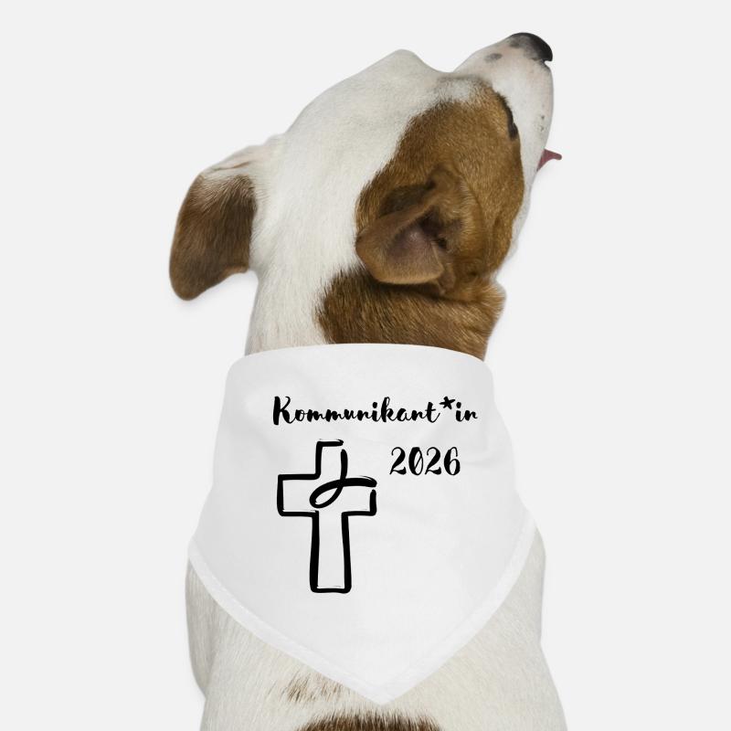 Gender-Appropriate First Communion 2026 Fish Cross Dog Bandana