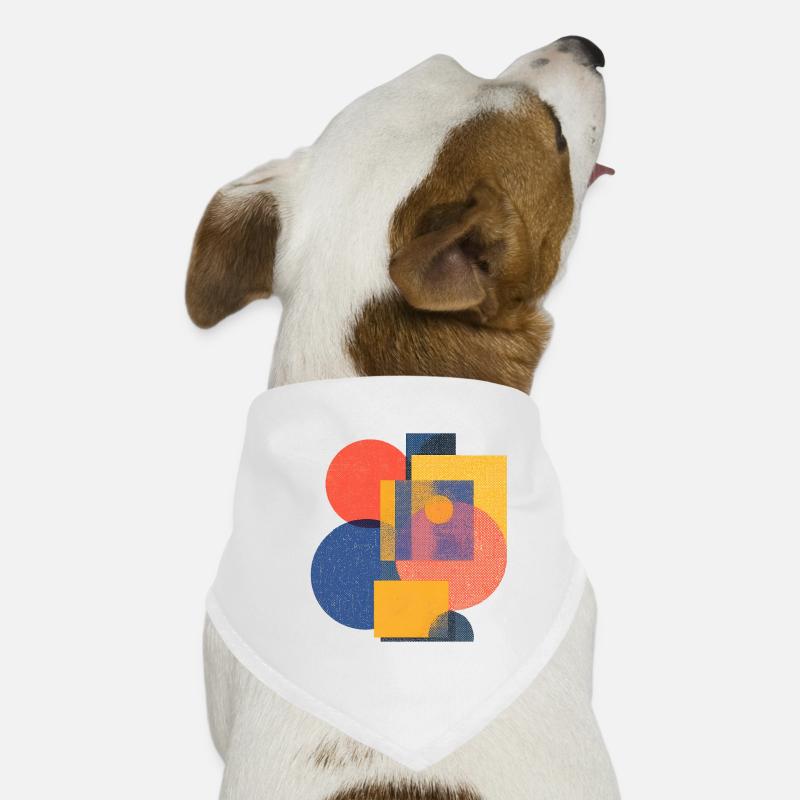 Retro Geometric Shapes — Bold Abstract Art Dog Bandana