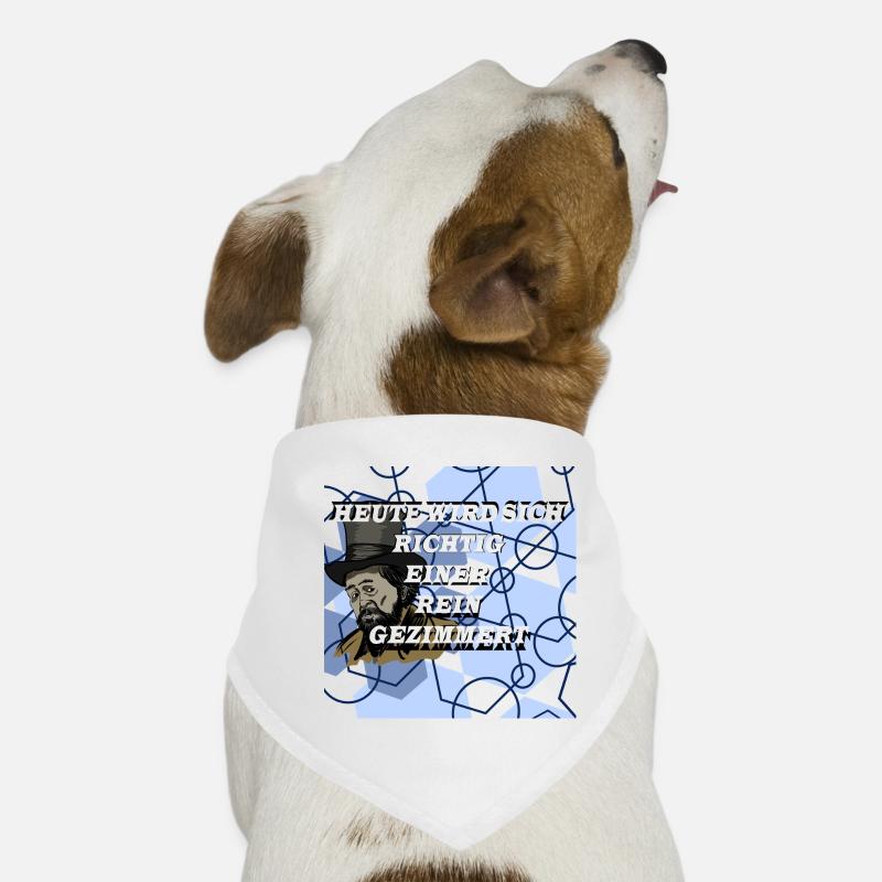 Historischer Mann im Geometrie Muster Hunde-Bandana