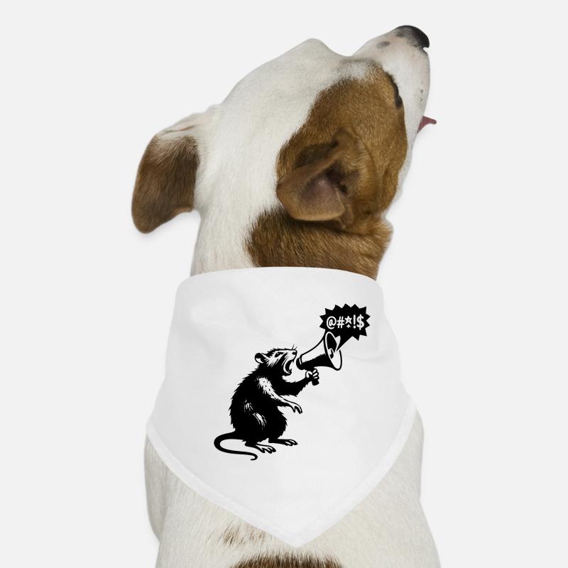 Rat with Megaphone Loud Message Dog Bandana