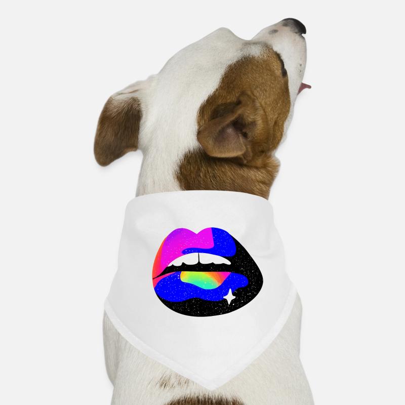 Regenbogen Lippen Nebel Hunde-Bandana