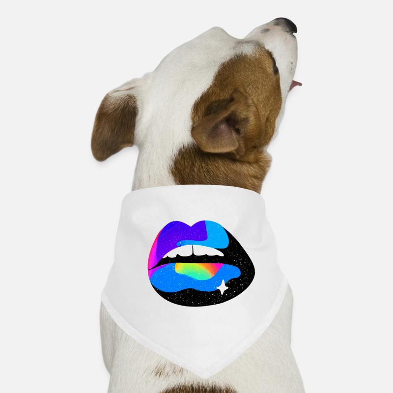 Lèvres arc-en-ciel cosmique Bandana pour chien