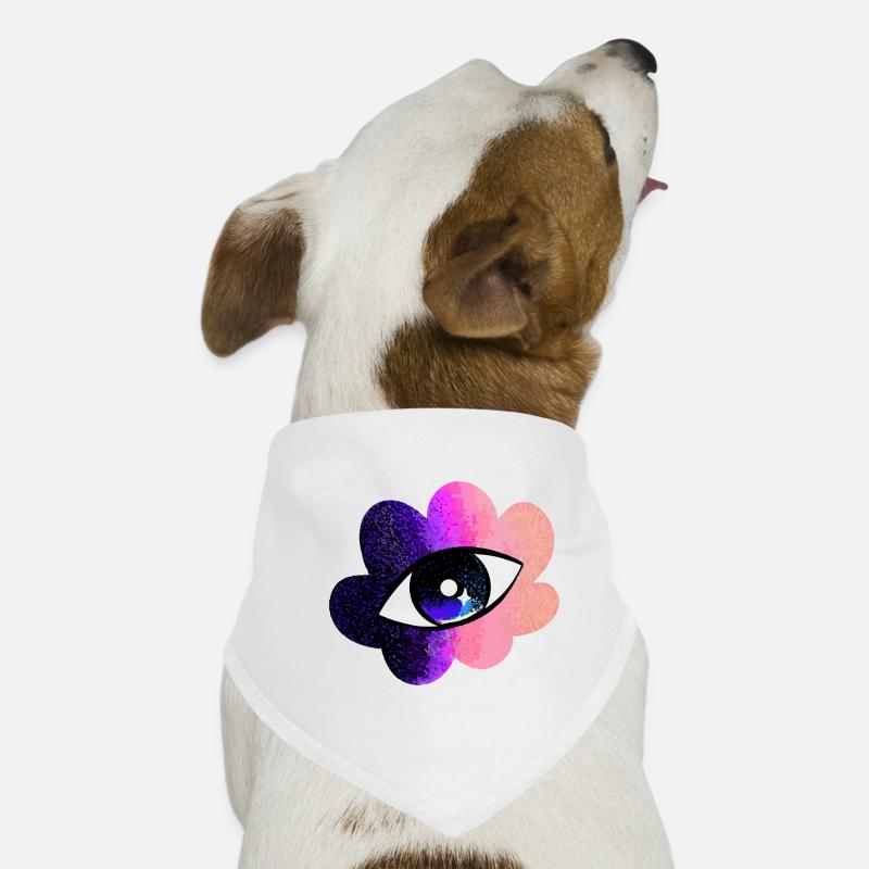 Cosmic Eye in Gradient Flower Dog Bandana