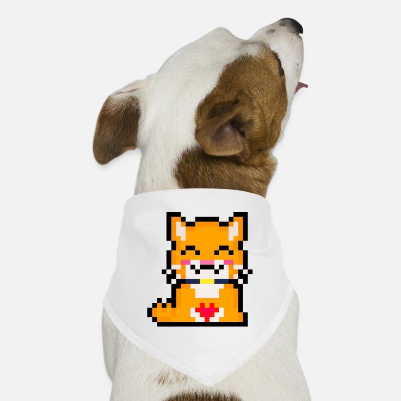 Pixel cat with heart Dog Bandana