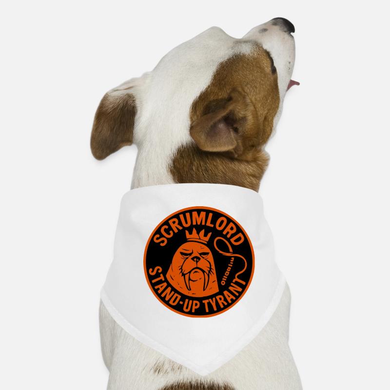 Scrum Lord StandUp Tyrant - Hunde-Bandana - Weiß