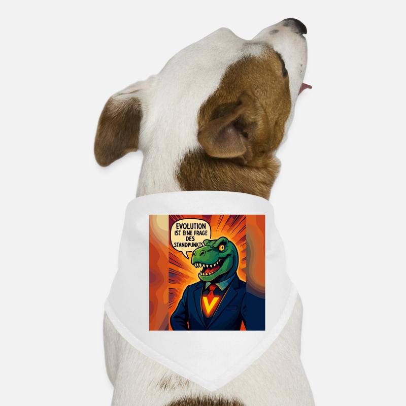 Dino im Anzug – Evolution ist Ansichtssache Hunde-Bandana