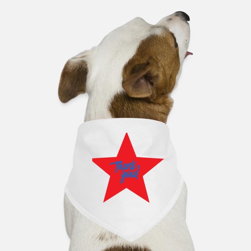 Roter Stern Danke Blau Hunde-Bandana