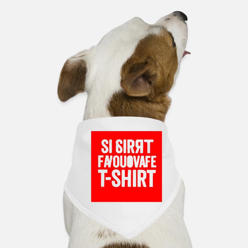 T-shirt à bloc de texte glitché Bandana pour chien