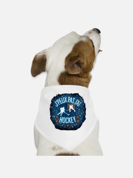 J'peux pas j'ai hockey - Bandana pour chien - blanc - Devant