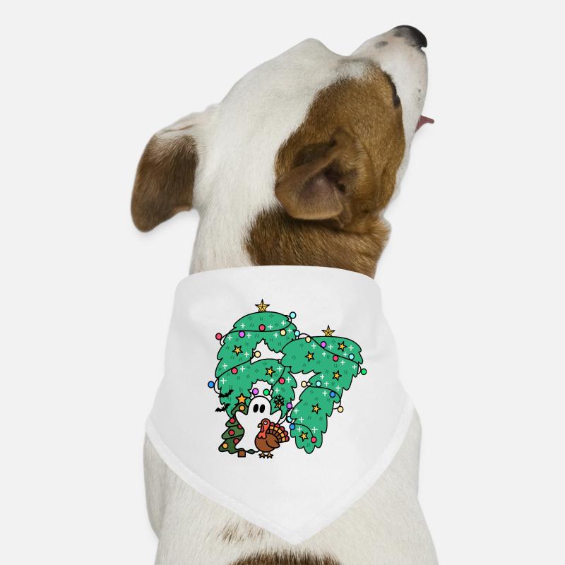 67 Nummern Whimsical Ghost Under Festive Evergreen Hunde-Bandana