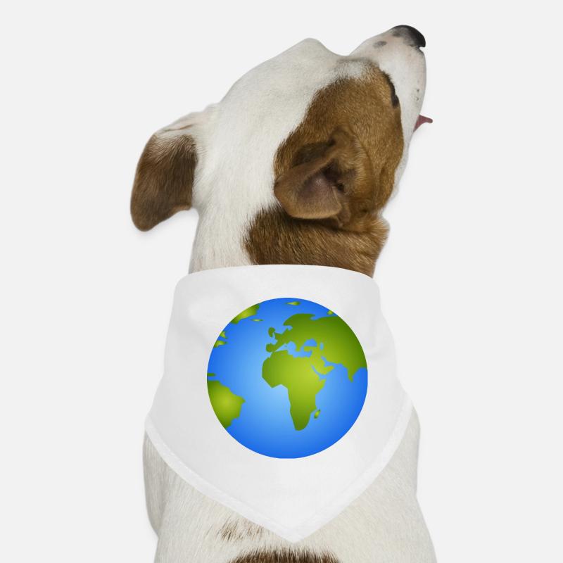 Blue Earth – Stylish Globe Illustration Dog Bandana