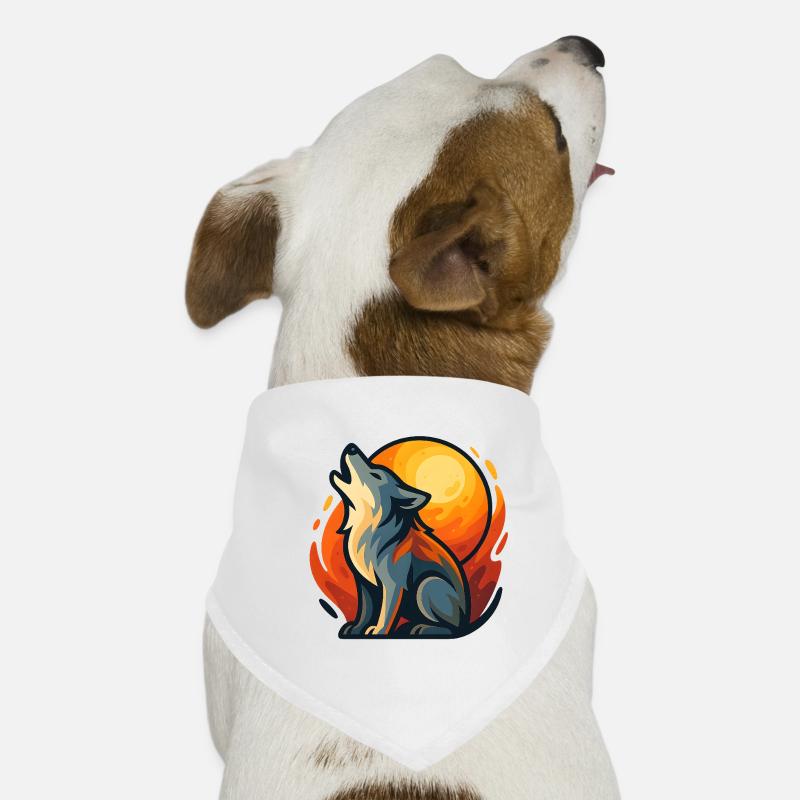 Wolf heult Hunde-Bandana