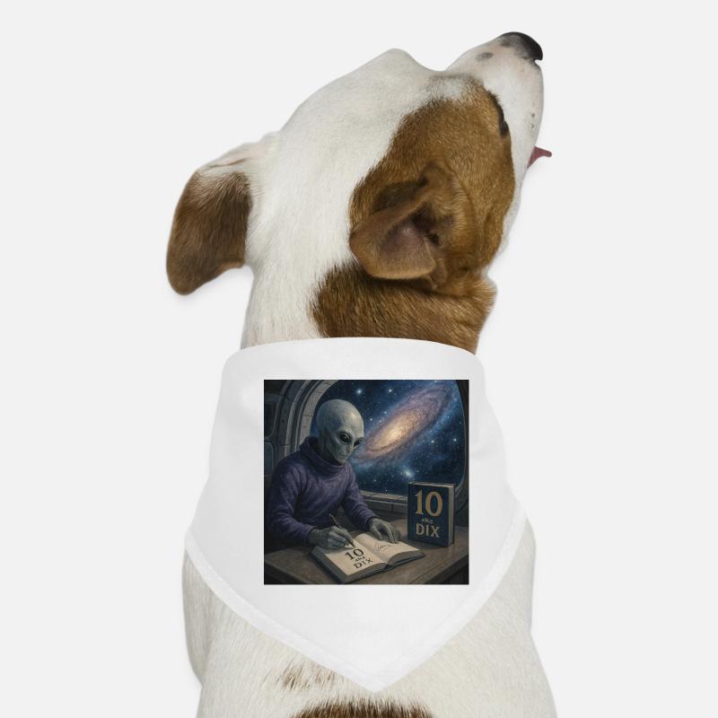 Alien Writer Cosmos Dog Bandana