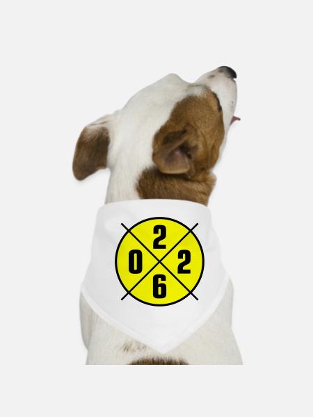 2026 Jahr Kreis - Hunde-Bandana - Weiß - Vorne