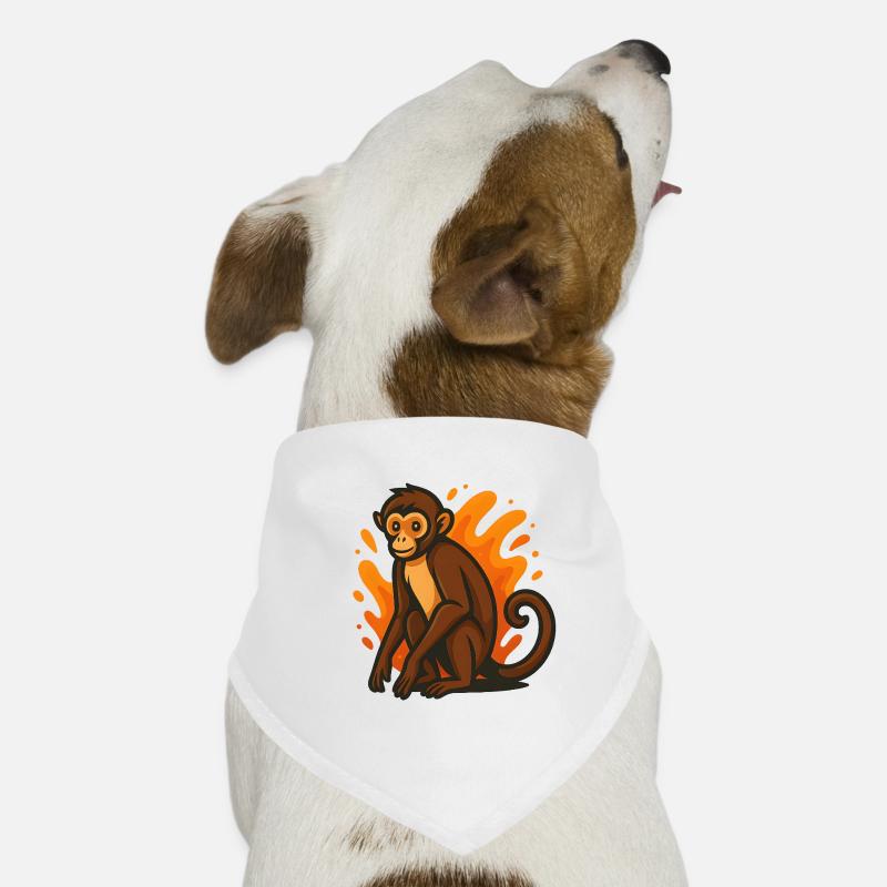 Spider Monkey in Flaming Aura Dog Bandana