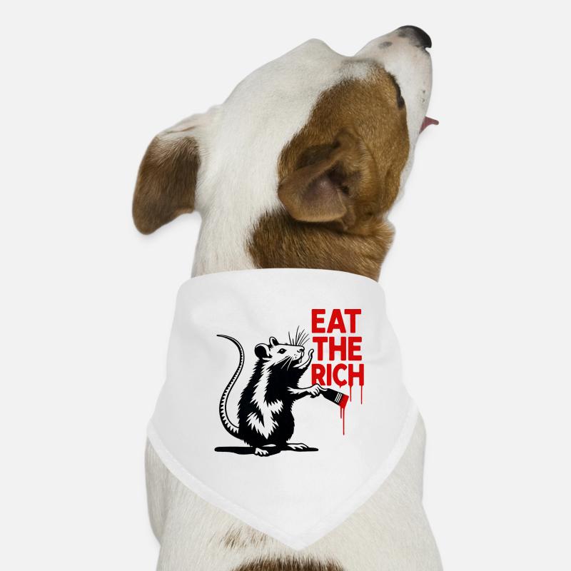 Rat with a red message Dog Bandana