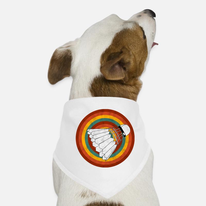 Retro Shuttlecock Neon Rings Dog Bandana