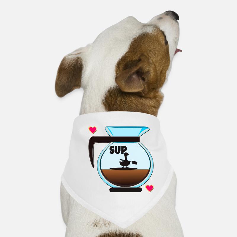 SUP GANS FILTERKAFFEE KAFFEE - Hunde-Bandana - Weiß