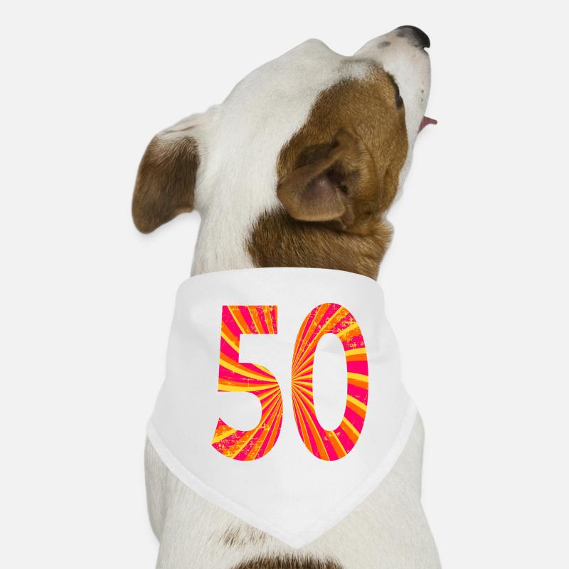 Numéro 50e anniversaire cinquante Bandana pour chien