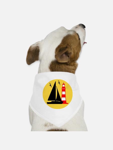Sail - Dog Bandana - white - Front