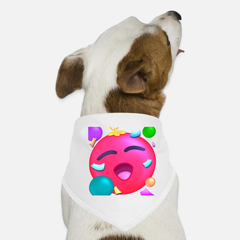 Boule de Noel Rose de Joie avec Confettis - Bandana pour chien - blanc