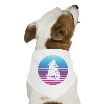 Direkte Motocross Aussage - Hunde-Bandana - Weiß - Vorne