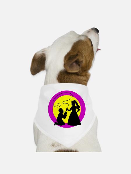 Brautpaar Ehepaar Hochzeit - Hunde-Bandana - Weiß - Vorne