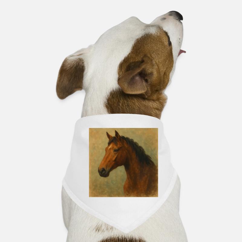 Portrait de cheval à l’huile Bandana pour chien