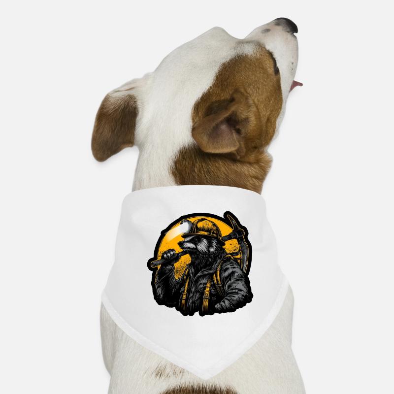 Miner Badger Coal Tunnel Design Dog Bandana