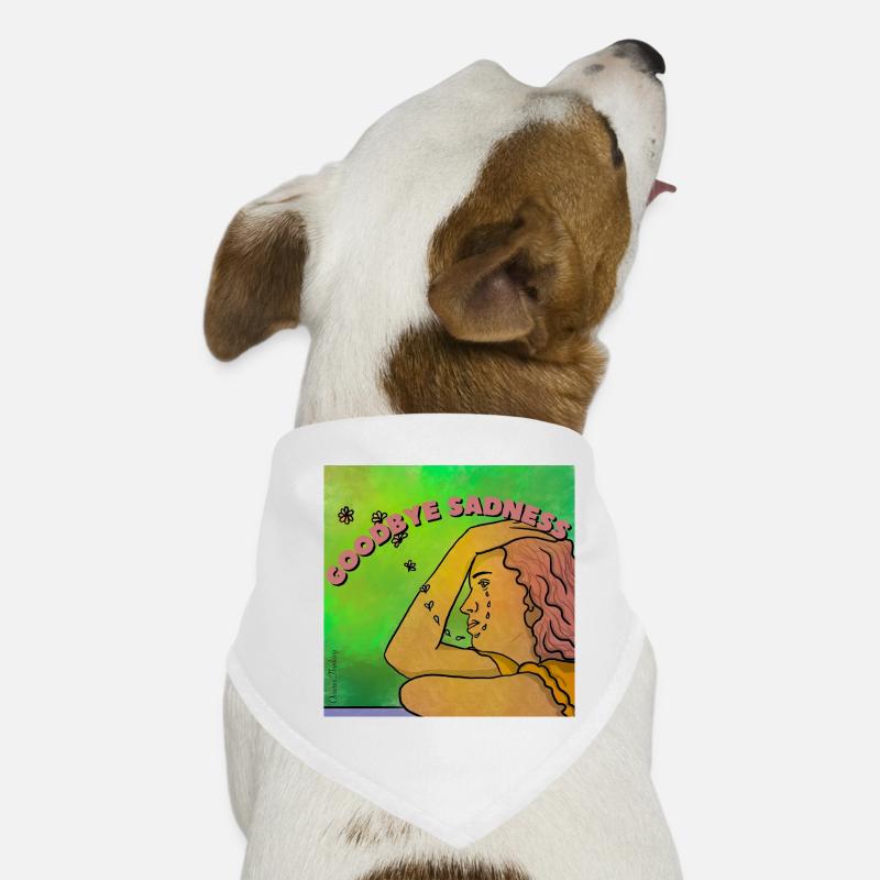 Leb wohl, Traurigkeit - Hunde-Bandana - Weiß