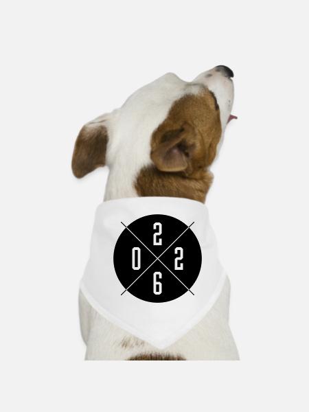2026 Jahr - Hunde-Bandana - Weiß - Vorne