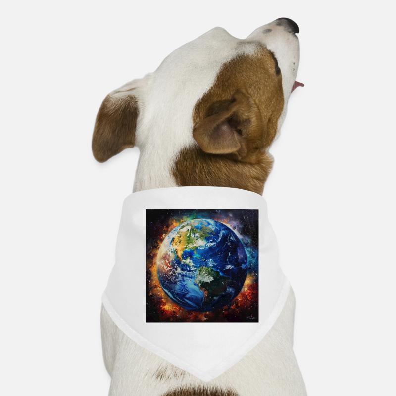 La Terre dans le Feu Cosmique Bandana pour chien