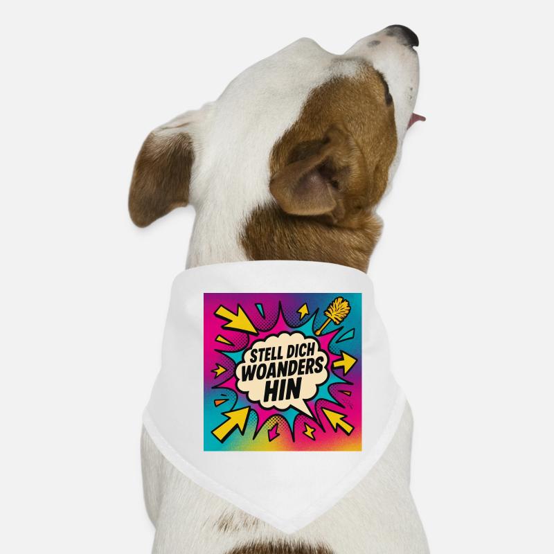 Stand somewhere else Popart Dog Bandana
