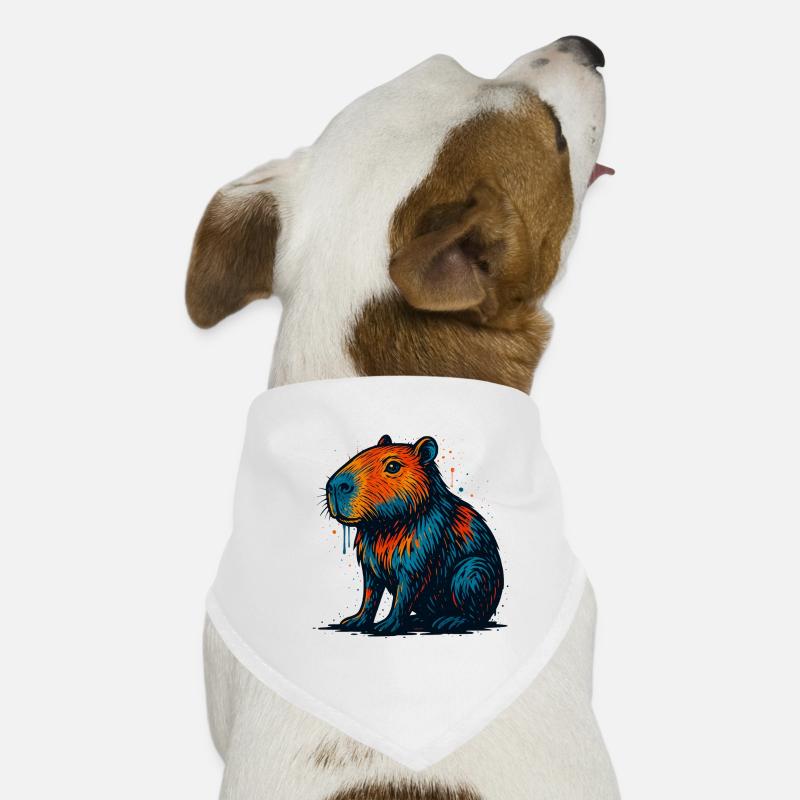 Farbenfroher Biber Pop Art Hunde-Bandana