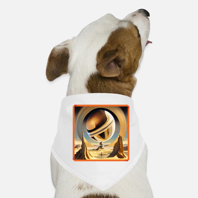 Monde orbital surréaliste primordial Bandana pour chien