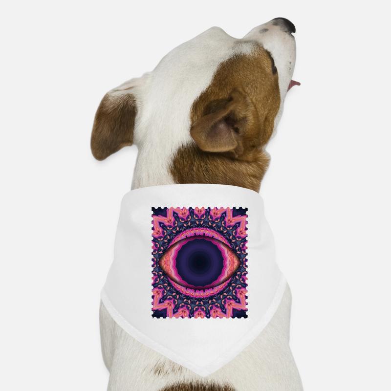 Psychedelisches Augenmandala Hunde-Bandana
