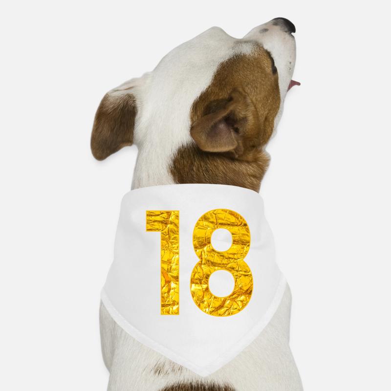 Numéro Dix-Huit - Numéro 18 Anniversaire Bandana pour chien