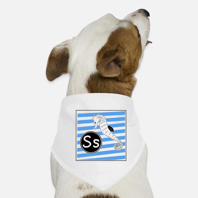 S wie Seepferdchen Hunde-Bandana