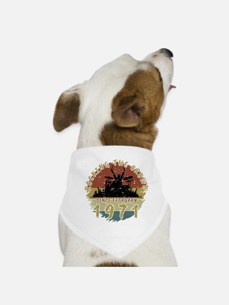 55th Birthday Rocking the crowd DRM 02/1971 - Dog Bandana - white - Front