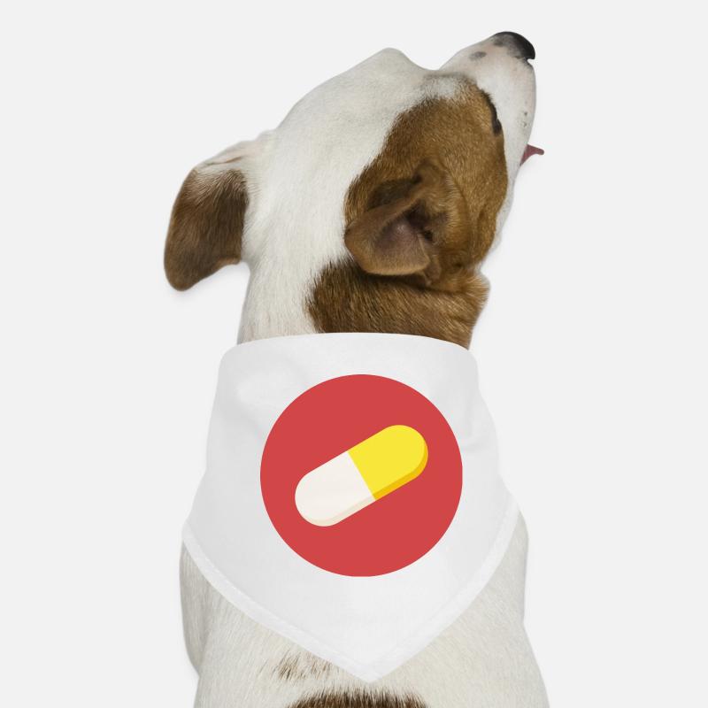Logo with medicine capsule / tablet Dog Bandana