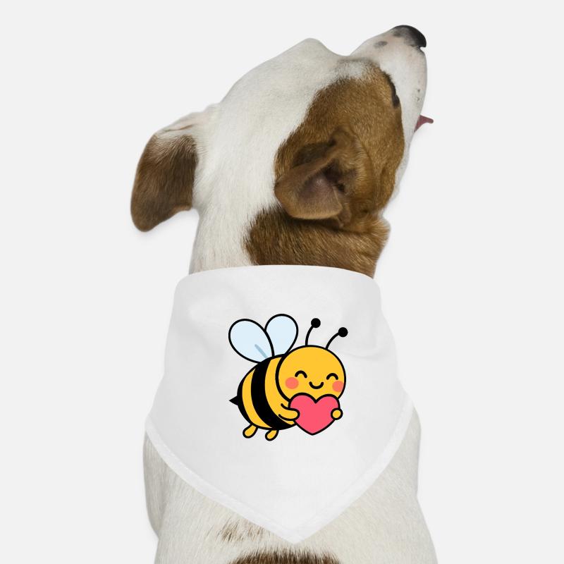 Happy bee with heart Dog Bandana