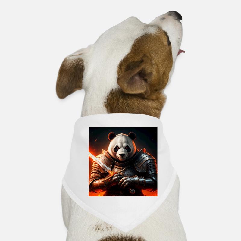 Panda warrior in fire armor Dog Bandana