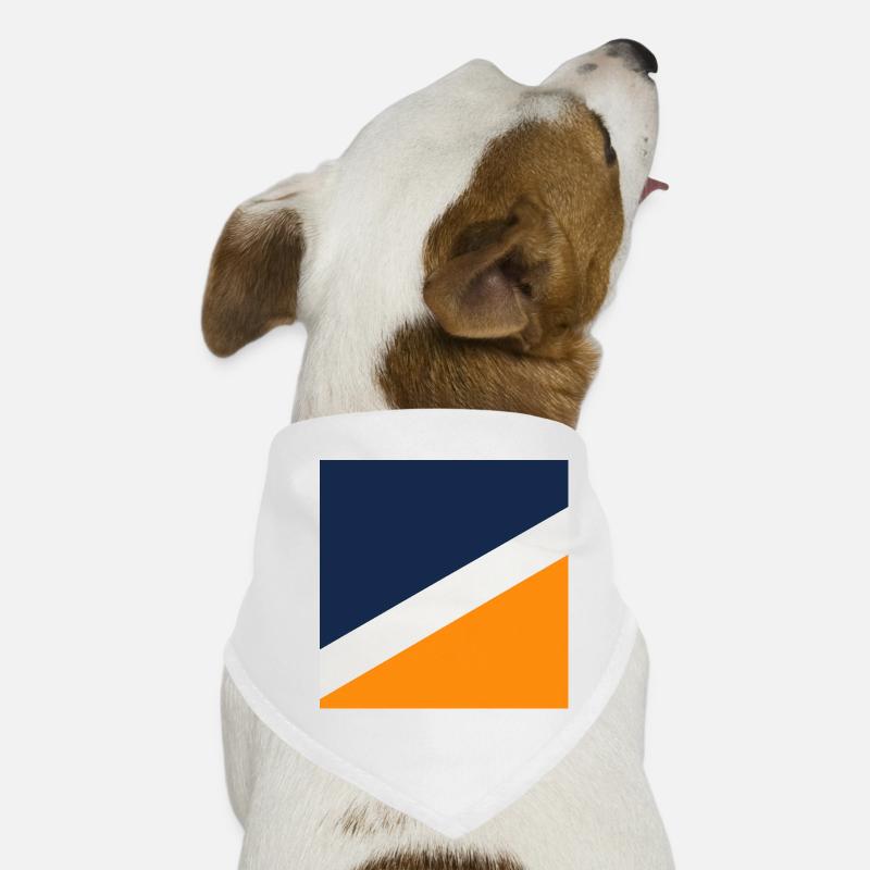 Blue and Orange Geometry Dog Bandana