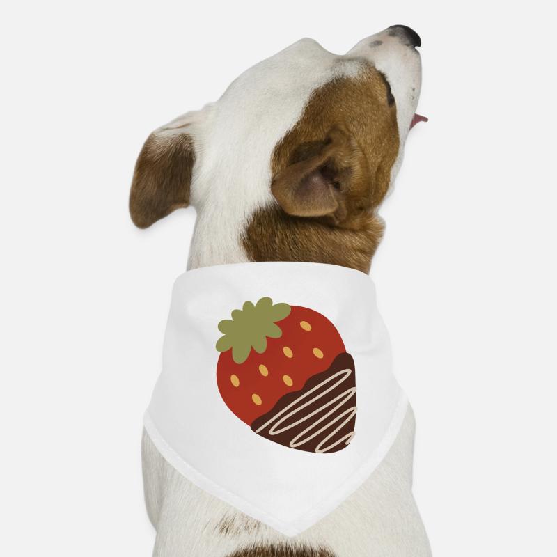 Erdbeere in Schokolade getaucht Hunde-Bandana