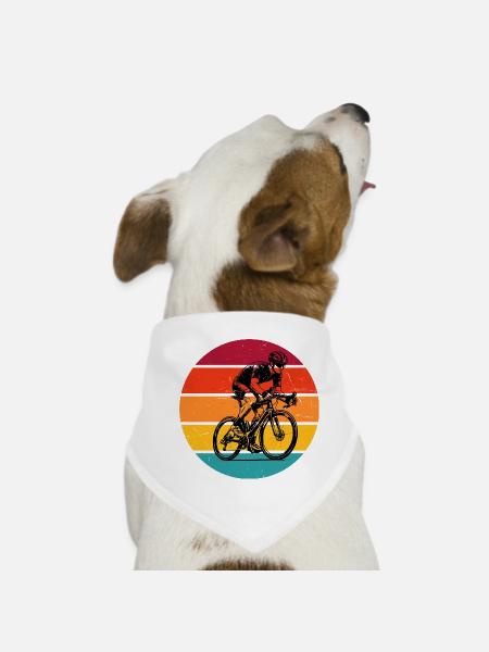 Roadbike Motiv für echte Liebhaber - Hunde-Bandana - Weiß - Vorne