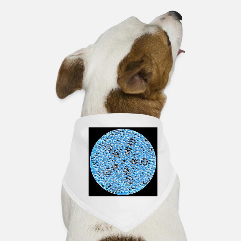 Blue Pebble Mosaic Circle Dog Bandana