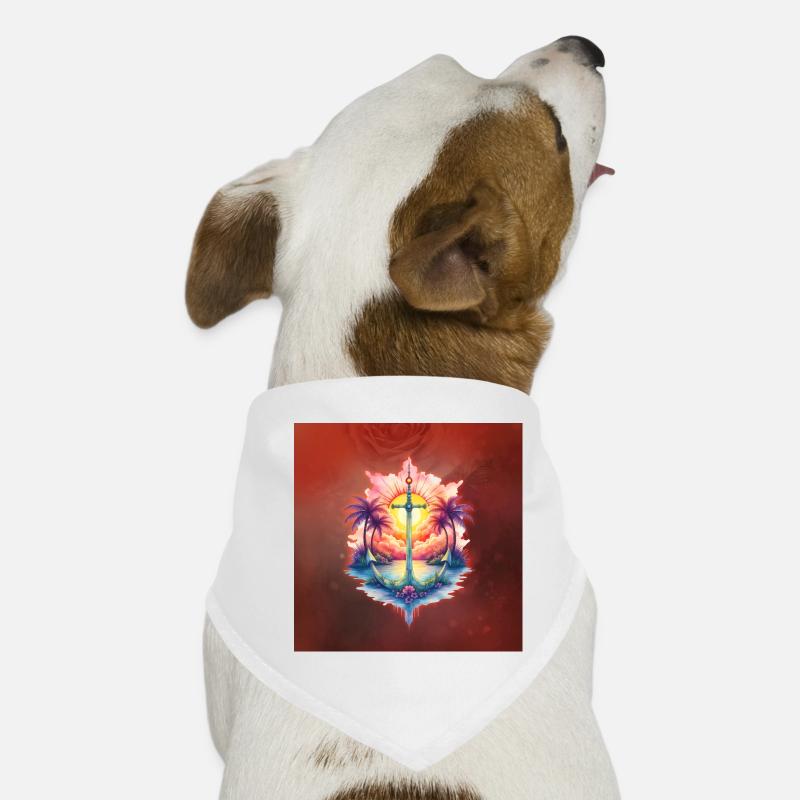 Solar Anchor in Tropical Paradise Dog Bandana