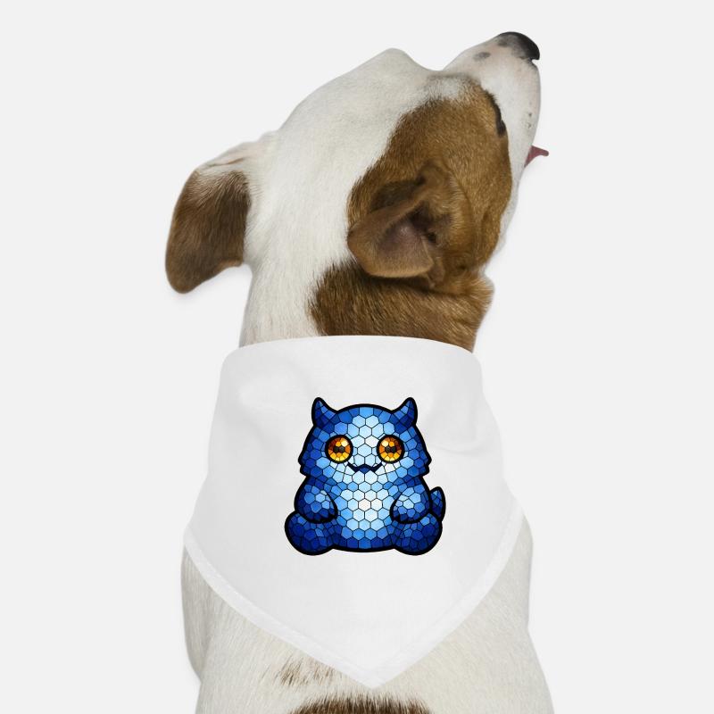 Mosaic Cat Blue-eye Dog Bandana