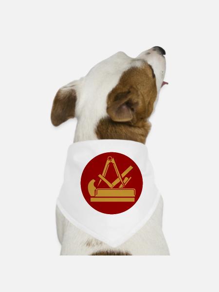 51189_Tischler, charpentier - Bandana pour chien - blanc - Devant